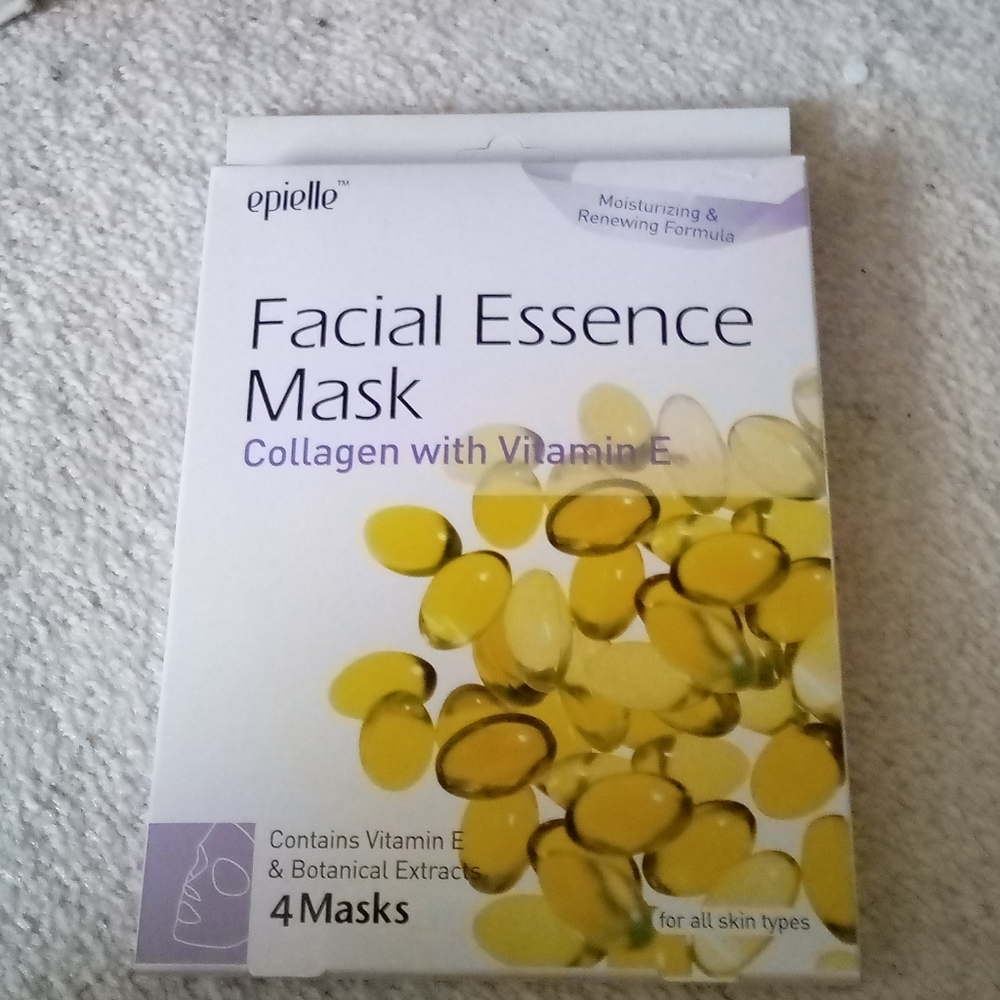 Epielle set of 4 boxed facial collagen  masks